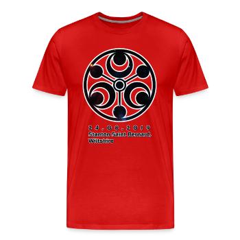 Station Saints Bernard Kornkreis, Wiltshire 24-0 - Männer Premium Bio T-Shirt - Rot - Vorne - Damien (186cm)