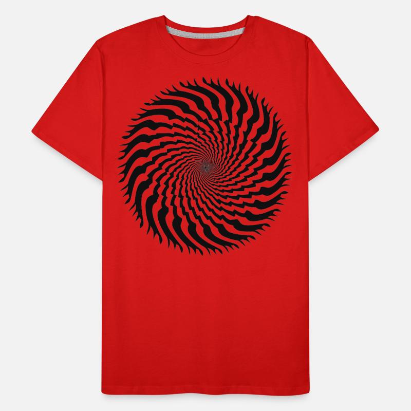 Optical illusion jagged spiral Men's Premium Organic T-Shirt