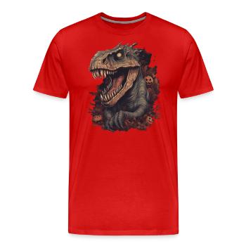 Dinosaur Halloween Cute Sour Disguise - Men's Premium Organic T-Shirt - red - Front - Damien (186cm)