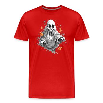 Halloween Ghost Sweet Sour Disguise - Men's Premium Organic T-Shirt - red - Front - Damien (186cm)