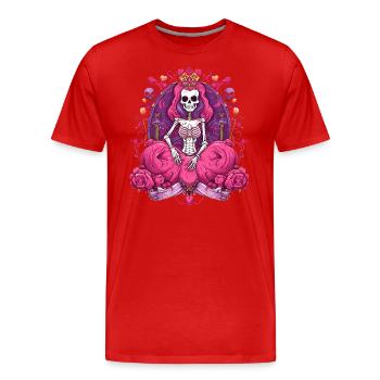 Halloween Skeleton Queen Sweet Sour Disguise - Men's Premium Organic T-Shirt - red - Front - Damien (186cm)