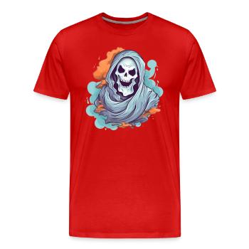 Halloween Skeleton King Sweet Sour Disguise - Men's Premium Organic T-Shirt - red - Front - Damien (186cm)