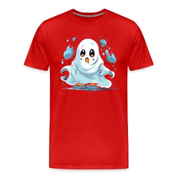 Halloween Ghost Sweet Sour Disguise - Men's Premium Organic T-Shirt - red - Front - Damien (186cm)