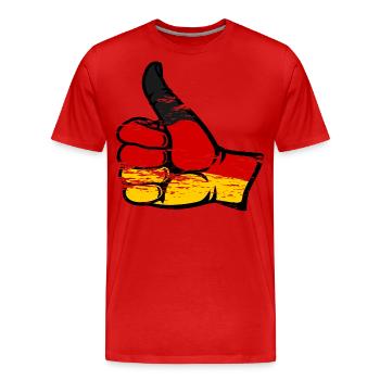 Allemagne Drapeau Tout Effacer l’icône utilisée - T-shirt bio Premium Homme - rouge - Devant - Damien (186cm)