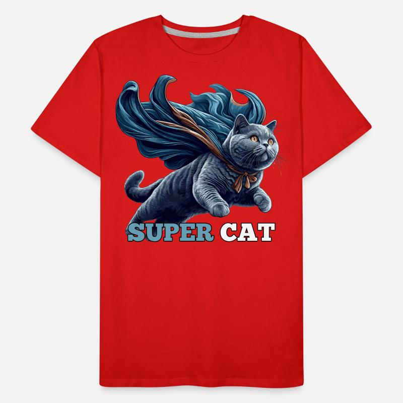 Super Katze BKH Blue Geschenk Männer Premium Bio T-Shirt