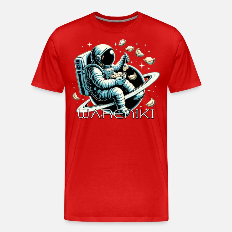 Wareniki Astronaut lecker Geschenk - Männer Premium Bio T-Shirt - Rot