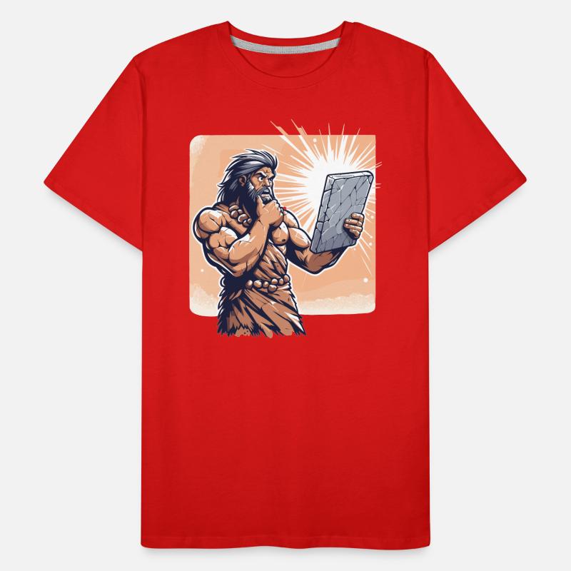 Idea Idea Caveman Stone Tablet Gift Men's Premium Organic T-Shirt