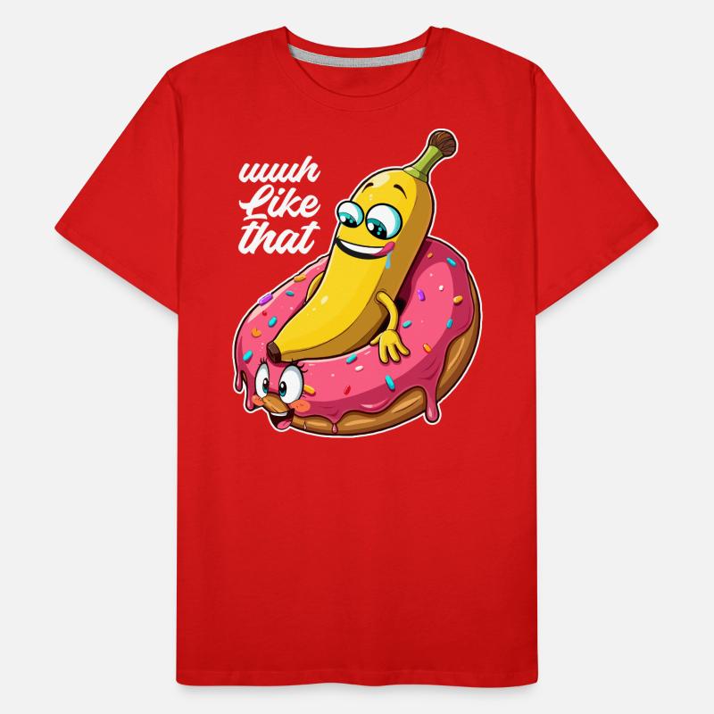 Banana Donut Relationship Love Making Gift Men's Premium Organic T-Shirt