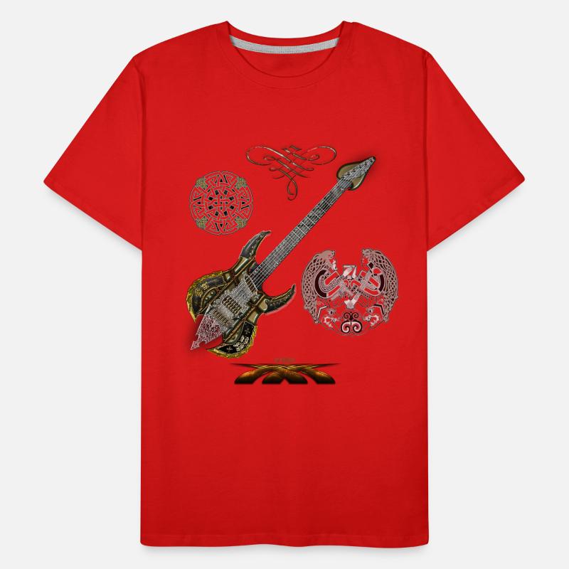 Celtic Warrior Gitarre spr Männer Premium Bio T-Shirt
