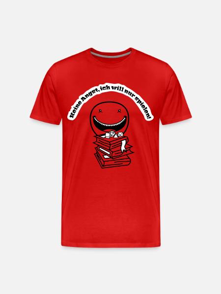 will nur spielen - Männer Premium Bio T-Shirt - Rot