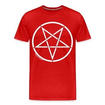 pentagramm - Männer Premium Bio T-Shirt - Rot - Vorne - Damien (186cm)