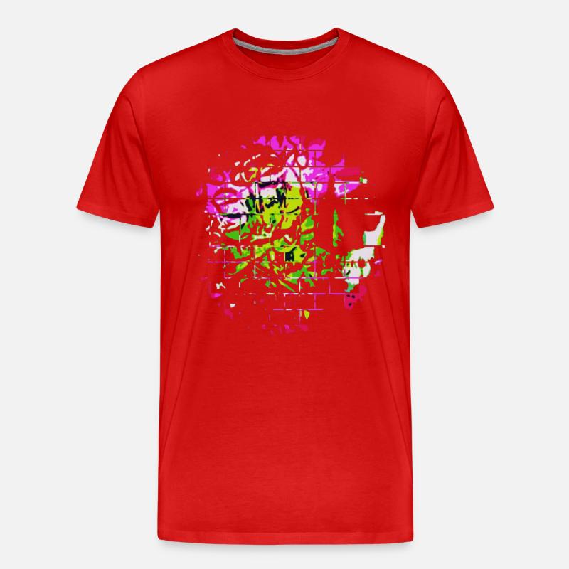 Graffiti - Männer Premium Bio T-Shirt - Rot