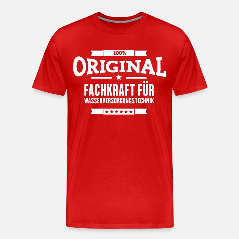 Wasserversorgungstechnik - Männer Premium Bio T-Shirt - Rot