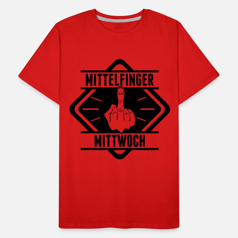 Mittelfinger Mittwoch Männer Premium Bio T-Shirt