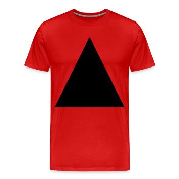 isocèle triangle triangle géométrie coin - T-shirt bio Premium Homme - rouge - Devant - Damien (186cm)