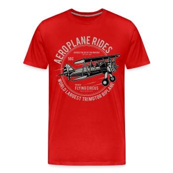 Aeroplane Rides - T-shirt bio Premium Homme - rouge - Devant - Damien (186cm)