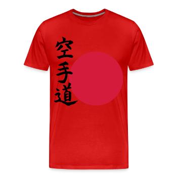 Karate do - Orient - Männer Premium Bio T-Shirt - Rot - Vorne - Damien (186cm)