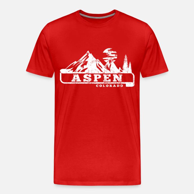 aspen - Männer Premium Bio T-Shirt - Rot