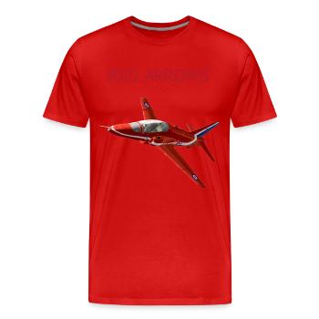 Red Arrows Hawk - Men's Premium Organic T-Shirt - red - Front - Damien (186cm)