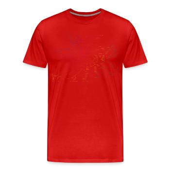 Berlin map subway stations - Men's Premium Organic T-Shirt - red - Front - Damien (186cm)