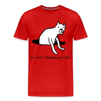 Ist noch Pampelmuse da? - Männer Premium Bio T-Shirt - Rot - Vorne - Damien (186cm)