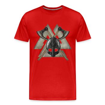 Walknot Walhalla Odin Götter Glaube neu Geschenk - Männer Premium Bio T-Shirt - Rot - Vorne - Damien (186cm)