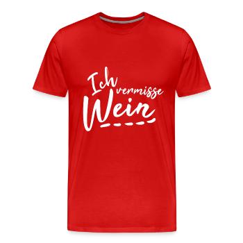 Le vin me manque - T-shirt bio Premium Homme - rouge - Devant - Damien (186cm)