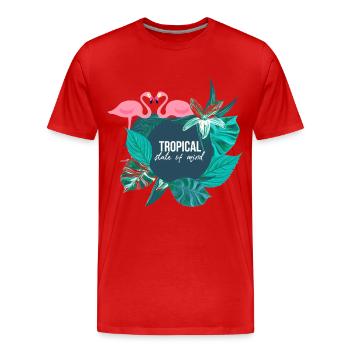 tropical - T-shirt bio Premium Homme - rouge - Devant - Damien (186cm)