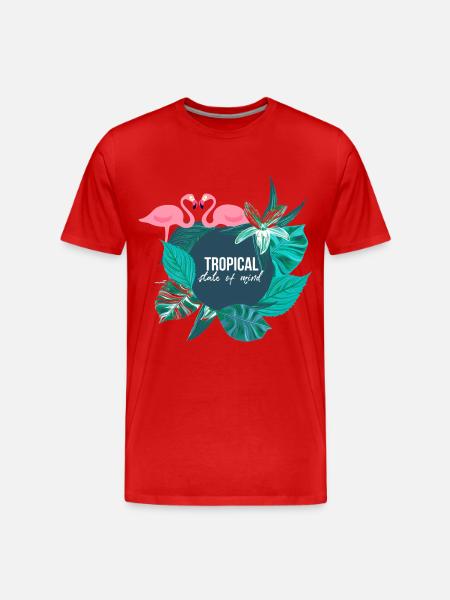 Tropical - Men's Premium Organic T-Shirt - red