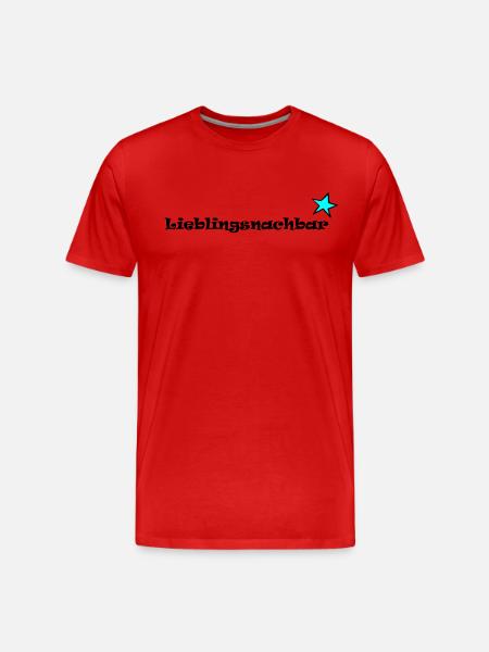 favorite neighbor - Men's Premium Organic T-Shirt - red