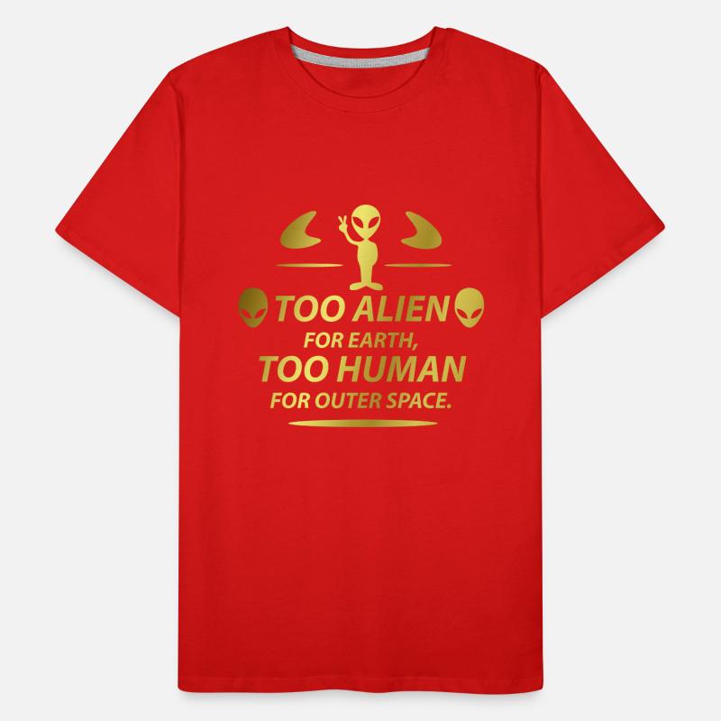 Alien | Space Sign Extraterrestrial Gift Men's Premium Organic T-Shirt