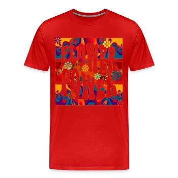 sentiment de pouvoir des fleurs - T-shirt bio Premium Homme - rouge - Devant - Damien (186cm)