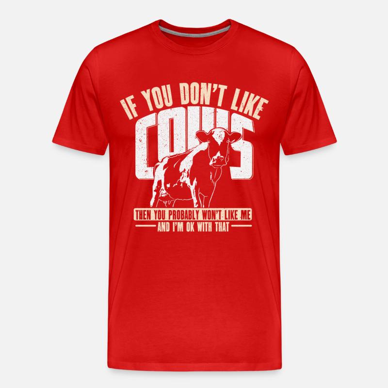 Kuh Spruch Geschenk - Männer Premium Bio T-Shirt - Rot