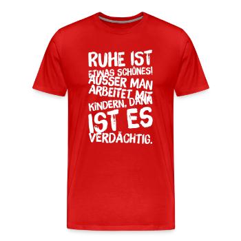Cadeaux pour éducateur éducatrice éducatrice T-shirts métier - T-shirt bio Premium Homme - rouge - Devant - Damien (186cm)