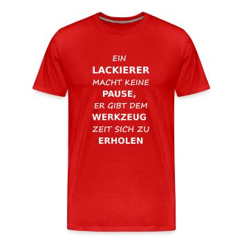lackierer - Männer Premium Bio T-Shirt - Rot - Vorne - Damien (186cm)