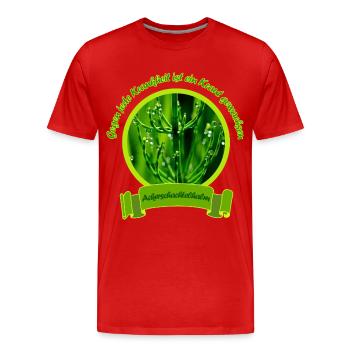 prêle des champs - T-shirt bio Premium Homme - rouge - Devant - Damien (186cm)