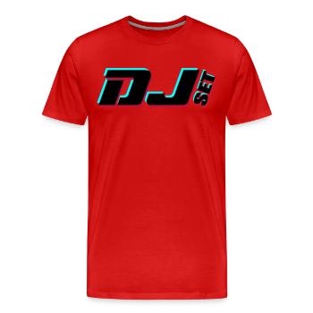Dj - T-shirt bio Premium Homme - rouge - Devant - Damien (186cm)