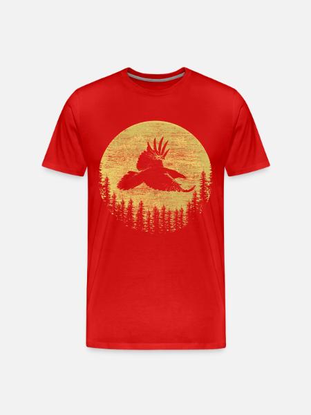Rabe Seele Tier - Männer Premium Bio T-Shirt - Rot