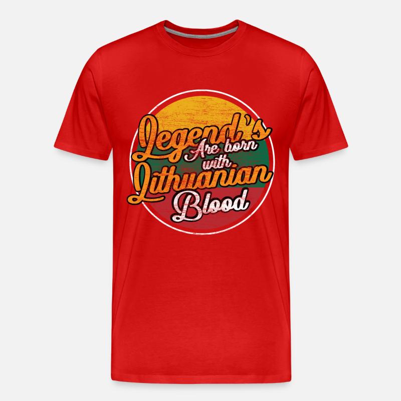 Litauen Baltisch Herkunft Geschenkidee - Männer Premium Bio T-Shirt - Rot
