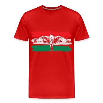 Hongrie Origine Idée cadeau - T-shirt bio Premium Homme - rouge - Devant - Damien (186cm)