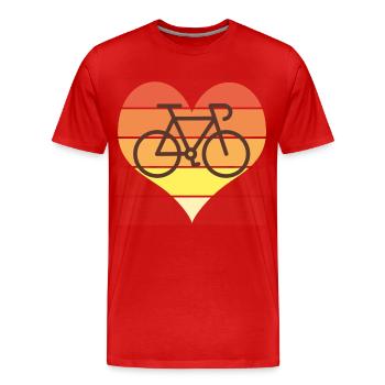 love Radfahren Radfahren - Männer Premium Bio T-Shirt - Rot - Vorne - Damien (186cm)