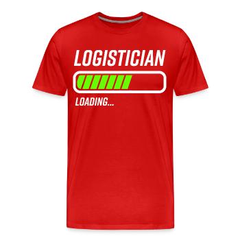 Logistics Loading Loading Bars - Men's Premium Organic T-Shirt - red - Front - Damien (186cm)