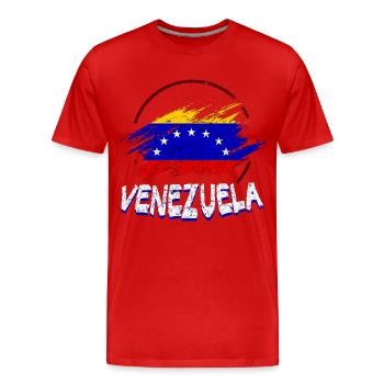 Venezuela Flagge - Männer Premium Bio T-Shirt - Rot - Vorne - Damien (186cm)
