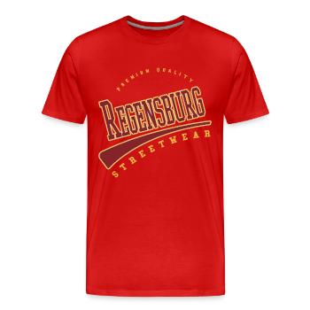 Ratisbonne Allemagne College High School Style - T-shirt bio Premium Homme - rouge - Devant - Damien (186cm)