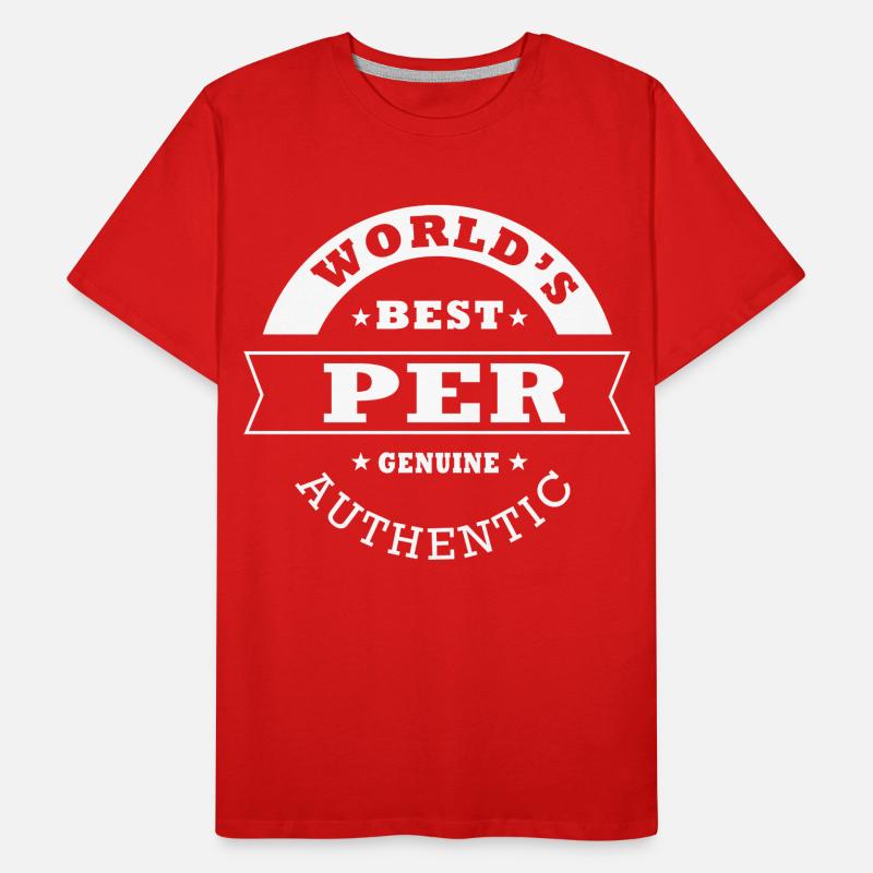 Per world s best personalized gift first name per Men's Premium Organic T-Shirt