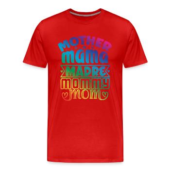 Cadeau de la fête des mères - T-shirt bio Premium Homme - rouge - Devant - Damien (186cm)
