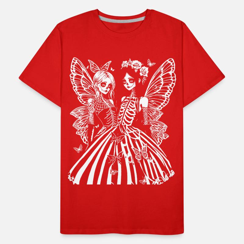 Fairycore Aesthetics Skeleton Fairy Goth Gothic G Men's Premium Organic T-Shirt