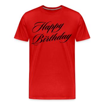 Joyeux anniversaire cadeau d’anniversaire - T-shirt bio Premium Homme - rouge - Devant - Damien (186cm)