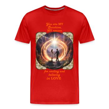 You are my sun Happy holidays - Men's Premium Organic T-Shirt - red - Front - Damien (186cm)