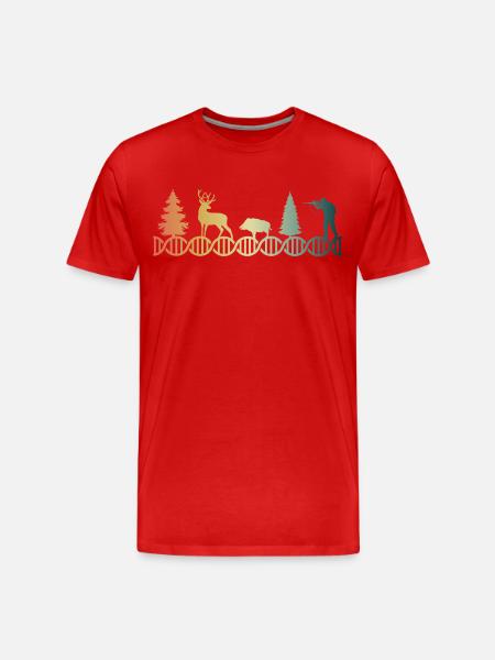 Hunter Hunt DNA DNA Huntress - Men's Premium Organic T-Shirt - red